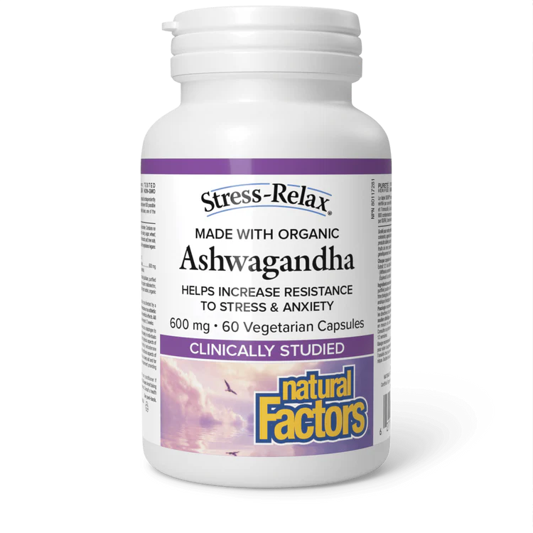 ASHWAGANDHA 600MG 60 VCAPS NATURAL FACTORS