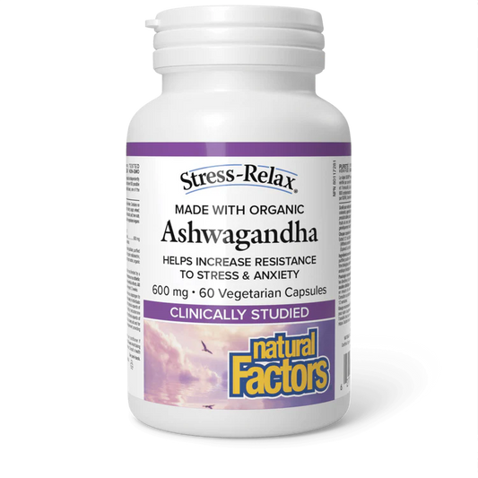 ASHWAGANDHA 600MG 60 VCAPS NATURAL FACTORS