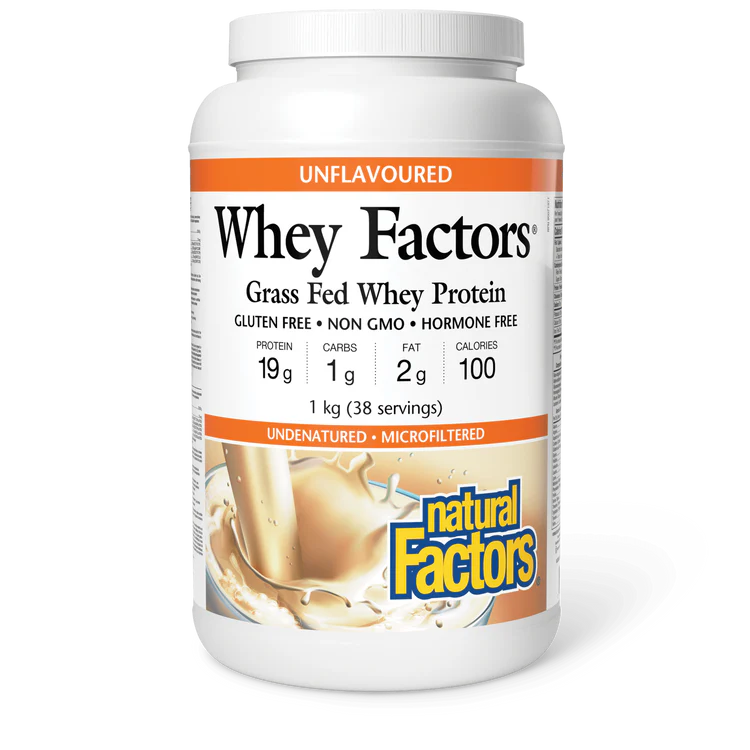 WHEY FACTORS UNFLAVOURED 1KG NATURAL FACTORS