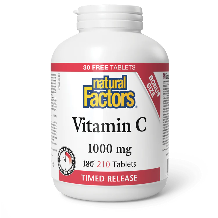 C 1000MG TIME RELEASE 210TAB NATURAL FACTORS