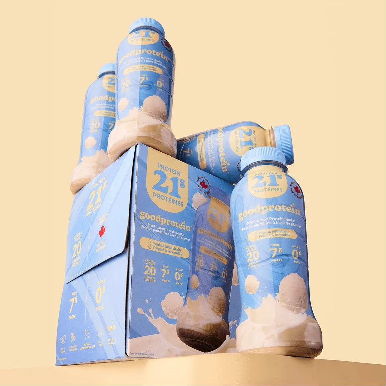 IN STORE ONLY: PLANT BASED PROTEIN SHAKE VANILLA MILKSHAKE 4 X 355ML GOOD PROTEIN