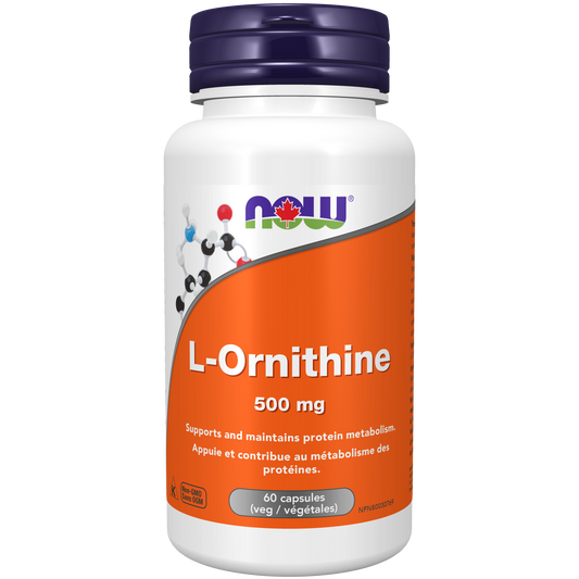 L-ORNITHINE 500MG 60 CAPS NOW