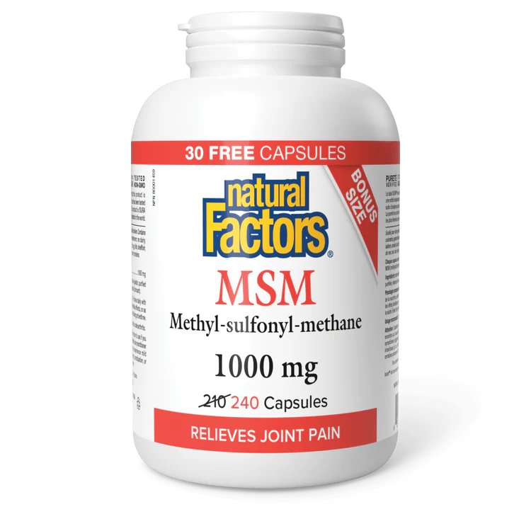 MSM 1000MG 240CAPS NATURAL FACTORS