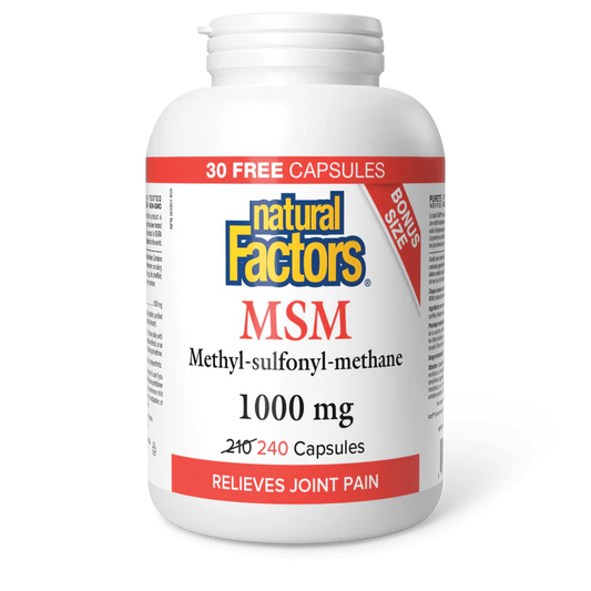 MSM 1000MG 240CAPS NATURAL FACTORS