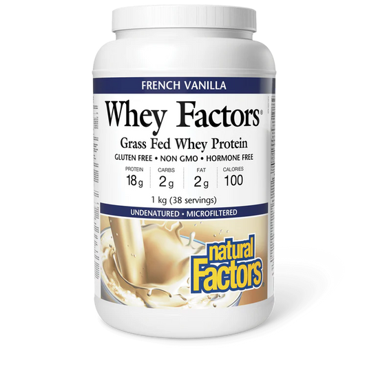 WHEY FACTORS VANILLA 1KG NATURAL FACTORS