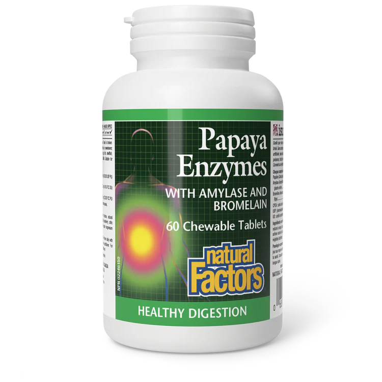 PAPAYA ENZYMES 60 CHEW TABS NATURAL FACTORS