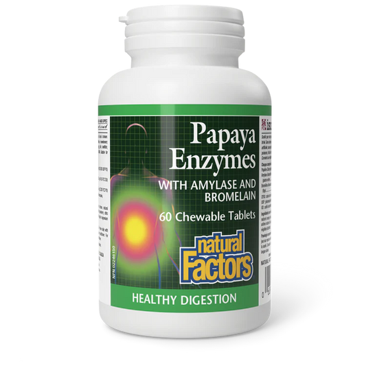 PAPAYA ENZYMES 60 CHEW TABS NATURAL FACTORS