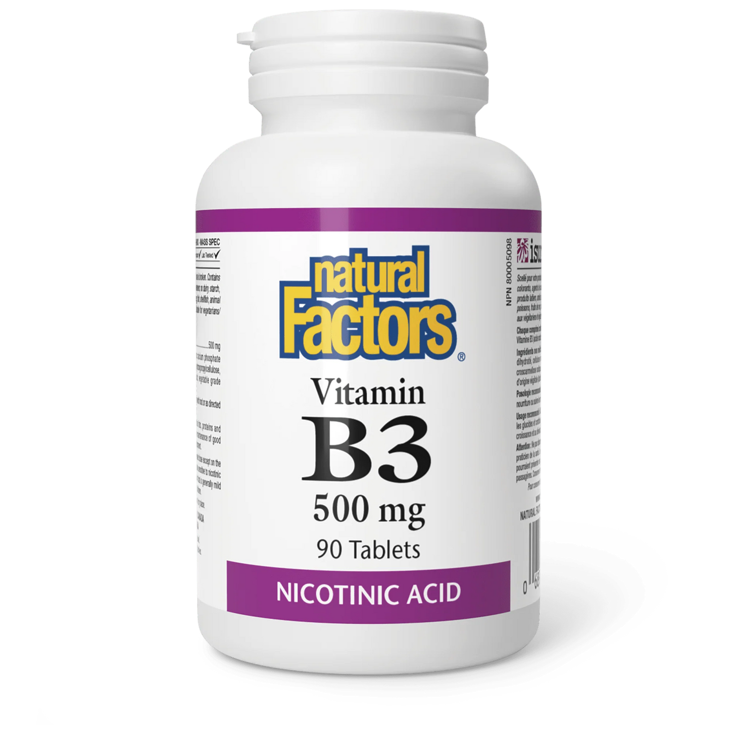 B3 500MG 90TAB NATURAL FACTORS