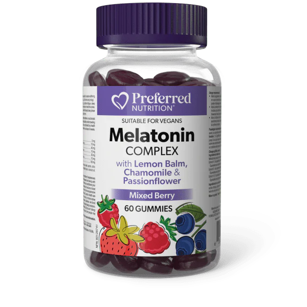 MELATONIN COMPLEX 60 GUMMIES PREFERRED NUTRITION