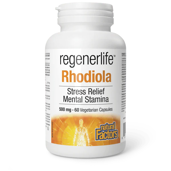 RHODIOLA 500MG 60C REGENERLIFE NATURAL FACTORS