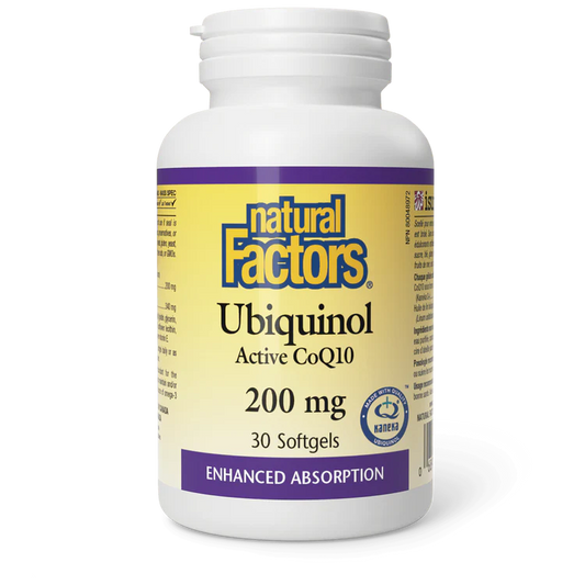 UBIQUINOL COQ10 200MG 30CAP NATURAL FACTORS