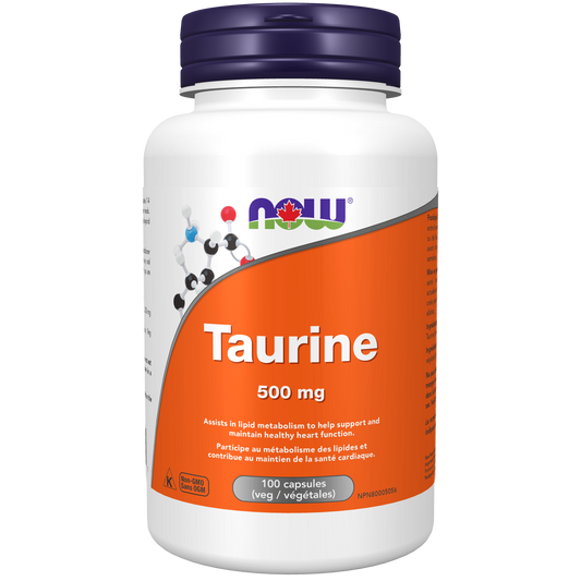 TAURINE 500MG 100 CAPS NOW