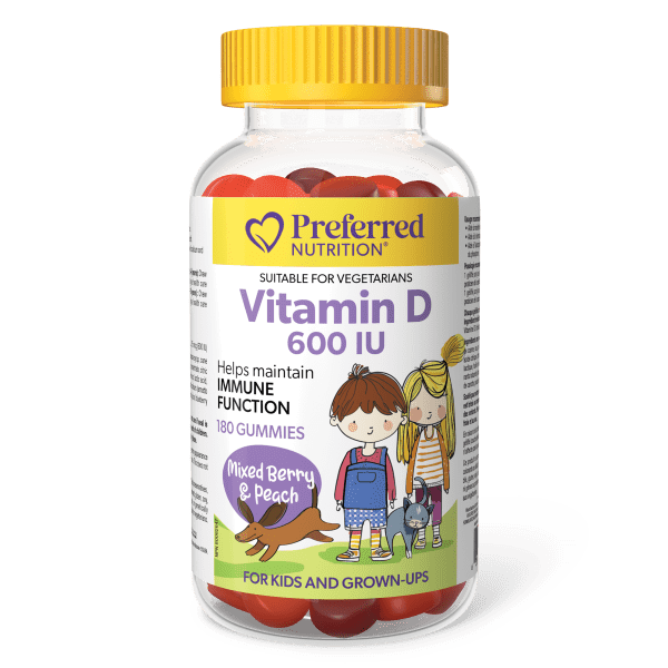 VITAMIN D 600IU 180GUMMIES PREFERRED NUTRITION