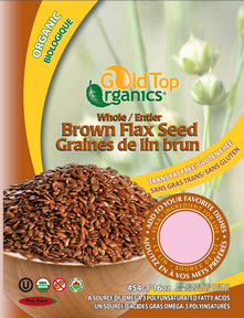 FLAXSEED WHOLE BROWN 454GR GOLD TOP ORGANICS