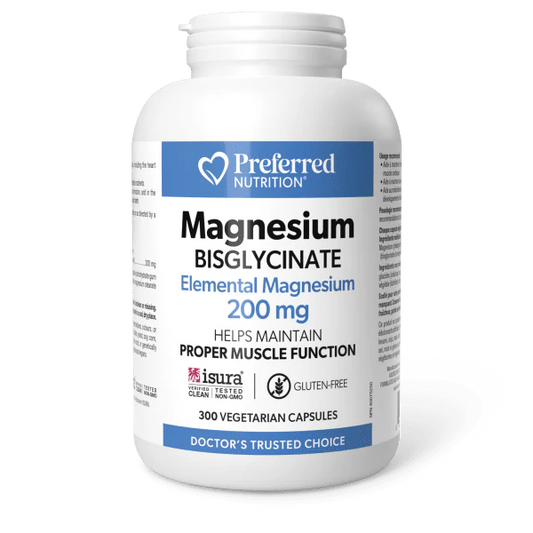 MAGNESIUM BISGLYCINATE 200MG 300C PREFERRED NUTRITION