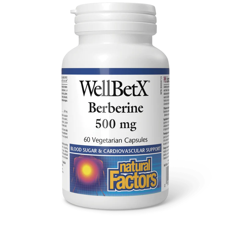 WELLBETX BERBERINE 500MG 60 SOFTGELS NATURAL FACTORS