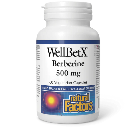 WELLBETX BERBERINE 500MG 60 SOFTGELS NATURAL FACTORS