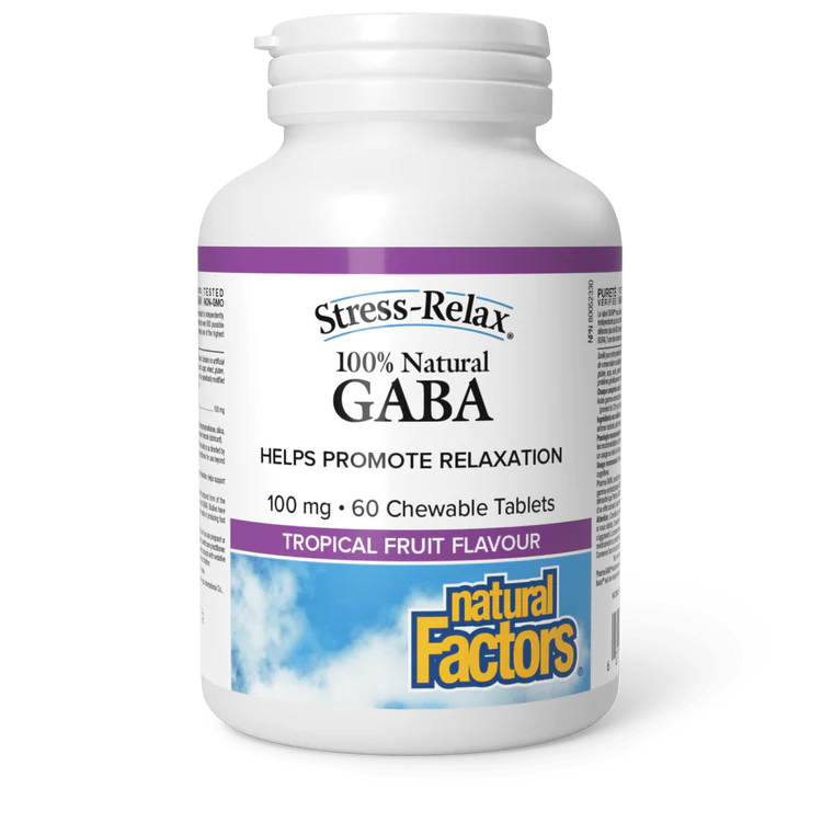 GABA 100MG 60 CHEW TABS NATURAL FACTORS