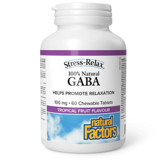 GABA 100MG 60 CHEW TABS NATURAL FACTORS