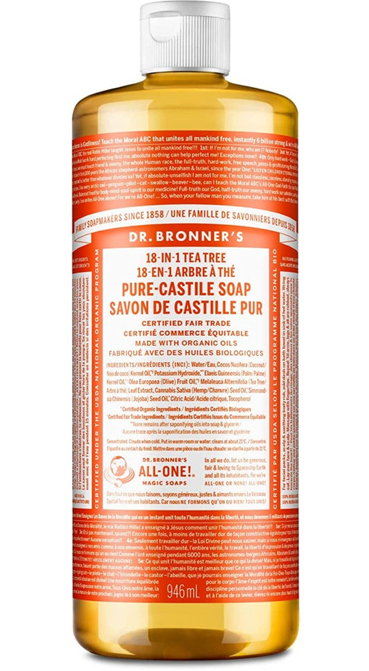 CASTILE SOAP TEA TREE  946ML DR.BRONNER'S