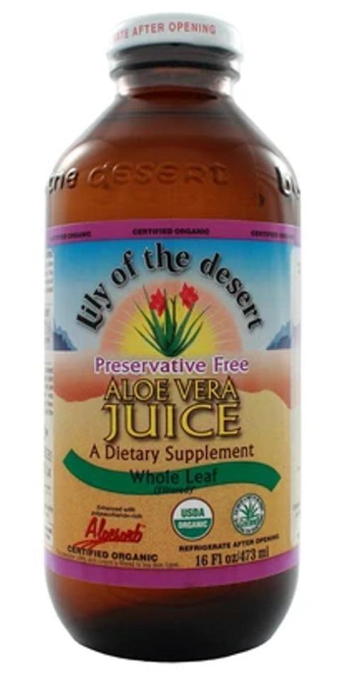 ALOE JUICE WHOLE LEAF PRESERVATIVE-FREE 473ML LILY OF THE DESERT
