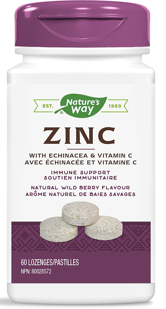 ZINC LOZENGES 23MG 60T NATURE'S WAY