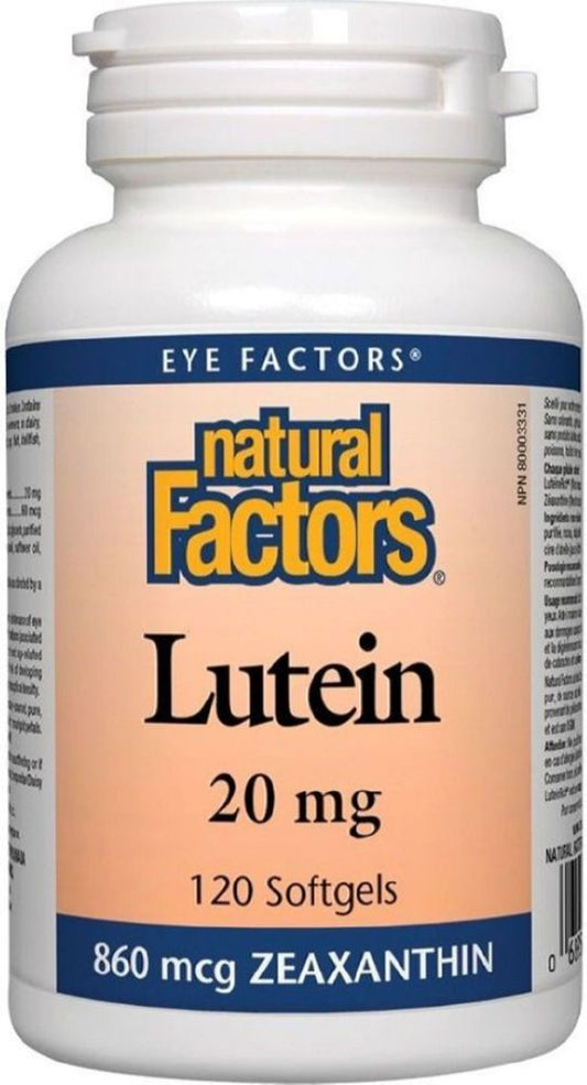 LUTEIN  20MG 120 SOFTGELS NATURAL FACTORS