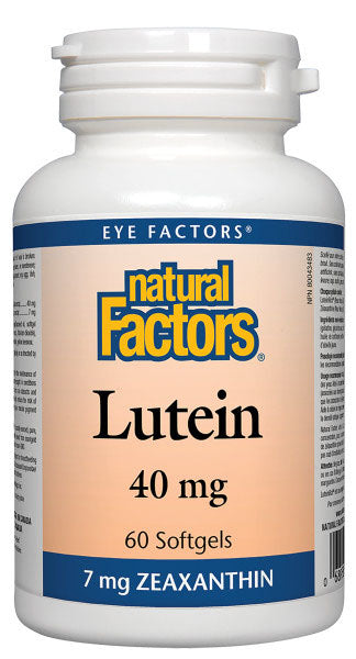 LUTEIN 40MG 60 SOFTGELS NATURAL FACTORS