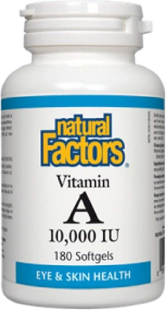NATURAL FACTORS Vitamin A  (10,000iug - 180 sgels )