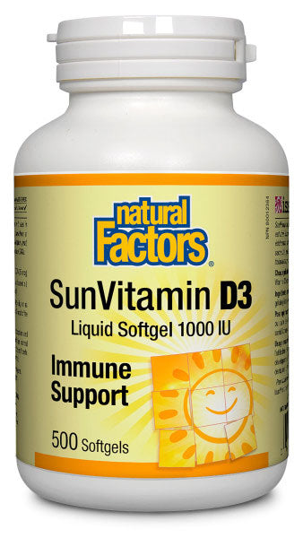 VITAMIN D 1000 IU 500 SOFTGELS NATURAL FACTORS