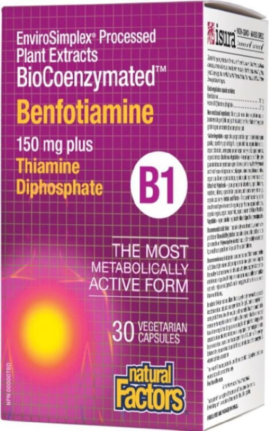 B1 BIOCOENZYMATED BENFOTIAMINE 30VCAPS NATURAL FACTORS