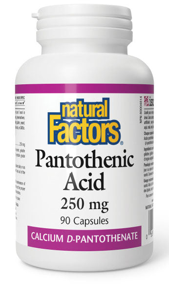 D'PANTOTHENIC ACID 250MG 90CAP NATURAL FACTORS