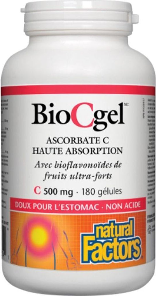 BIO C GEL 500MG 180 SOFTGELS NATURAL FACTORS