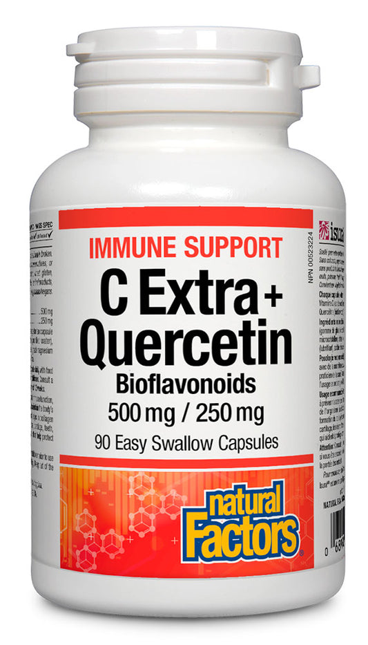 C EXTRA+QUERCETIN 500/250 90CAPS NATURAL FACTORS