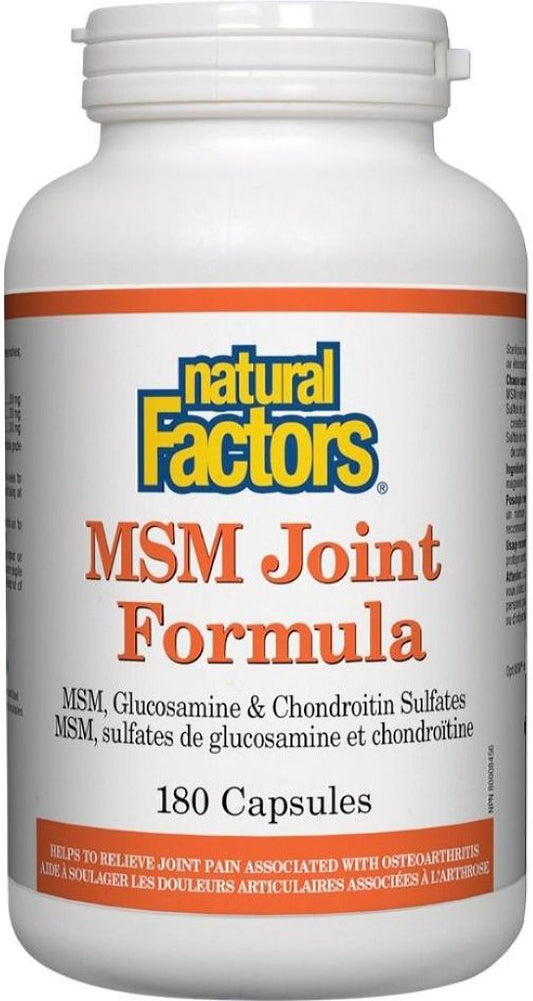 MSM JOINT FORMULA 180CAP NATURAL FACTORS