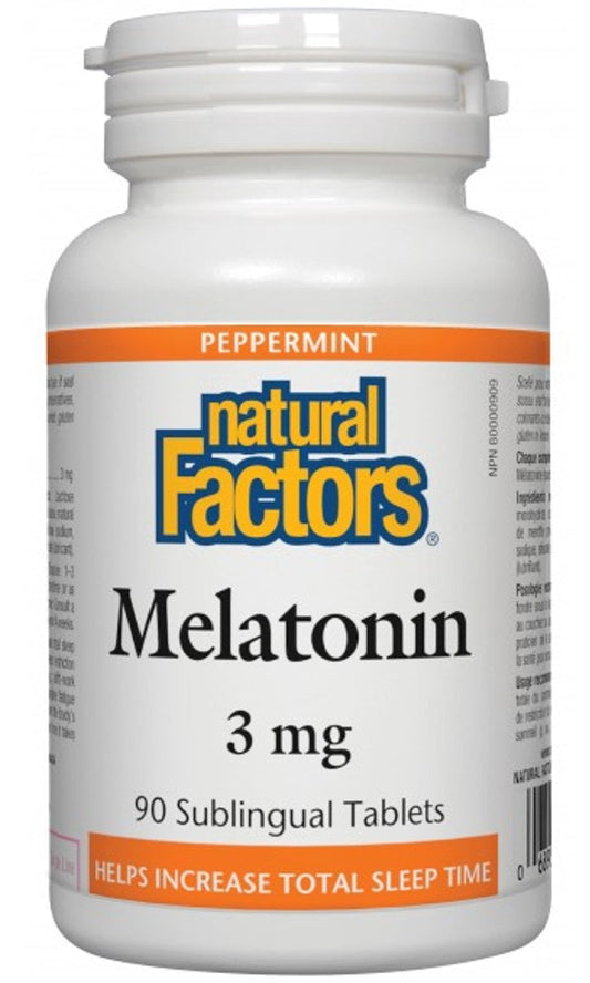 MELATONIN 3MG 90 SUBTABS NATURAL FACTORS