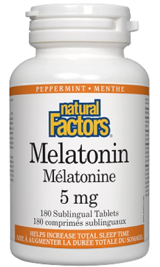 MELATONIN 5MG 180 SUBTABS NATURAL FACTORS