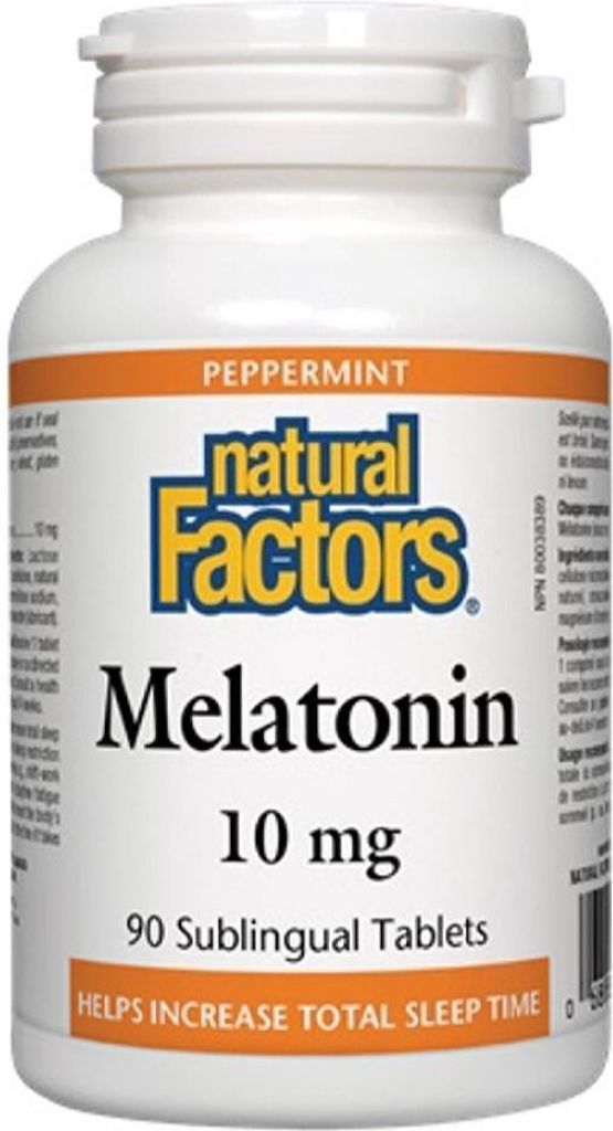 MELATONIN 10MG 90 SUB TAB NATURAL FACTORS