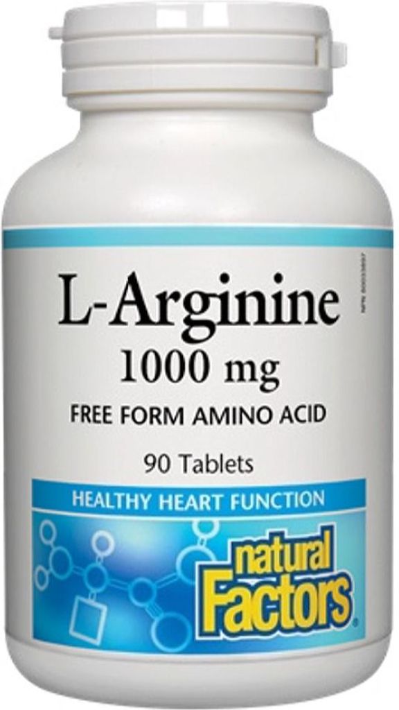 L-ARGININE 1000MG 90TABS NATURAL FACTORS