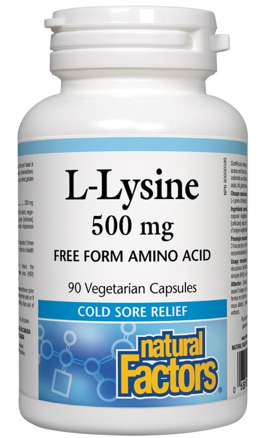 L-LYSINE 500MG 90CAP NATURAL FACTORS