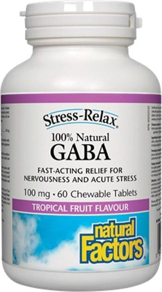 NATURAL FACTORS Gaba (100 mg - 60 chews)