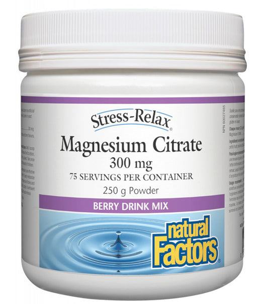 MAGNESIUM CITRATE BERRY 250G NATURAL FACTORS