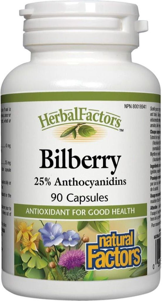 BILBERRY EXTRACT 40MG 90CAP NATURAL FACTORS