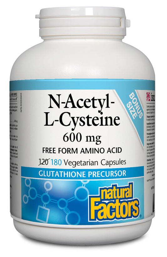 N-ACETYL-L-CYSTEINE 600MG 180CAPS NATURAL FACTORS