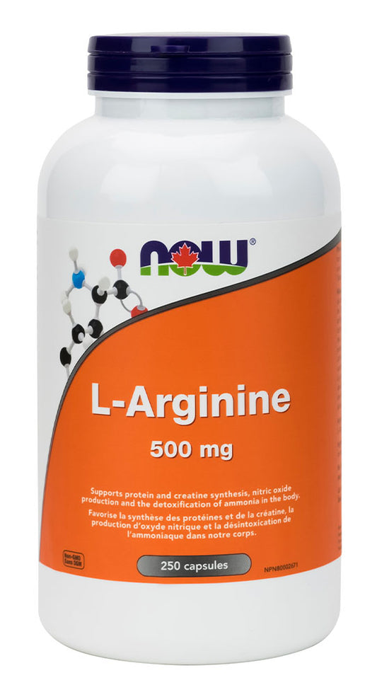 L-ARGININE 500MG 250 CAPS NOW