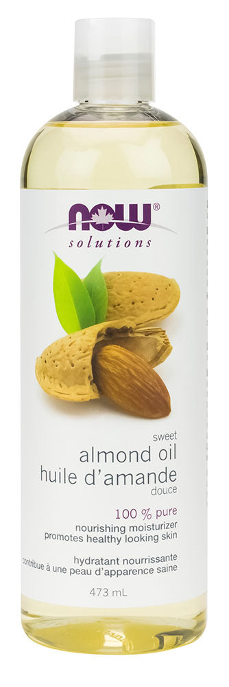 ALMOND OIL 100% 473ML NOW PURE