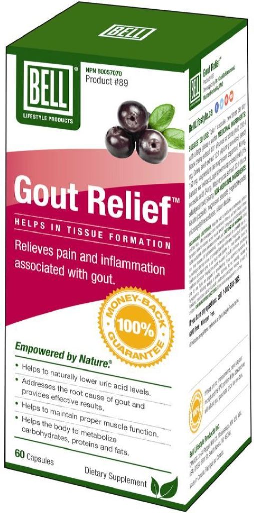 GOUT RELIEF 620MG 60CAPS BELL