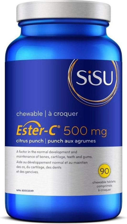 SISU Ester C Chews 500 mg (Citrus - 90 chews)
