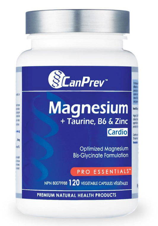 CANPREV Magnesium Cardio + Taurine, B6 & Zinc (120 veg caps)