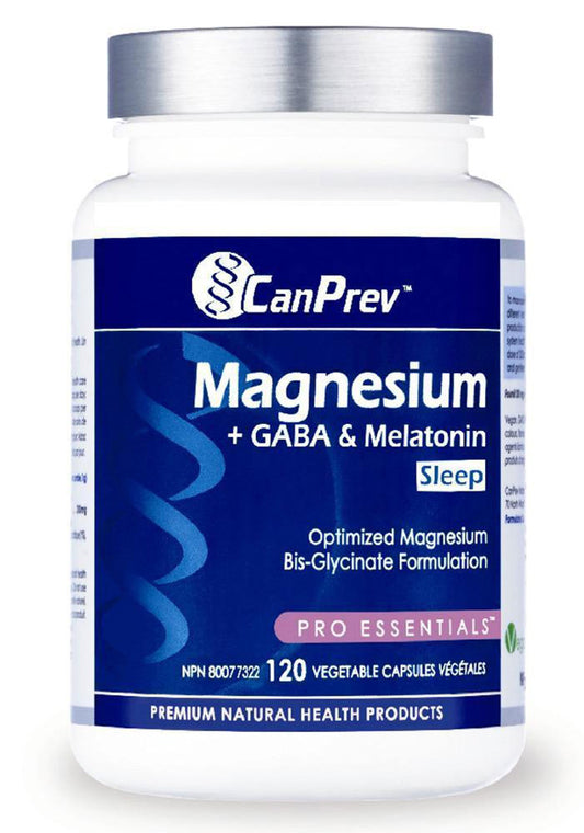 CANPREV Magnesium + GABA & Melatonin Sleep (120 veg caps)